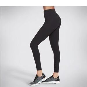 Skechers GO WALK Leggings (2 pairs) Solid black + black with floral print, small